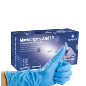MaxNitricecs Azul – Guantes de Nitrilo super reforzado puño largo