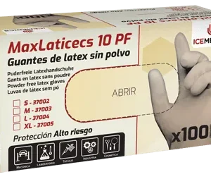 MaxLaticecs 10 PF – Guantes de latex sin polvo