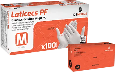 Laticecs PF - Guantes de latex sin polvo